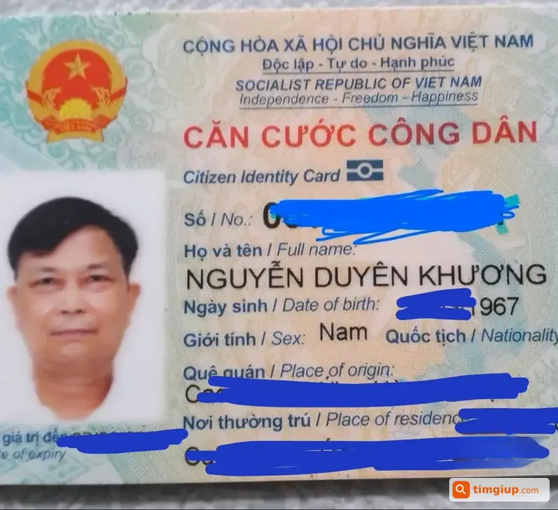 Tìm Ví Giấy Tờ Tên Nguyễn Duyên Khương Rơi Tại Ứng Hòa