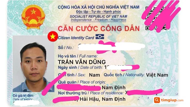 CCCD Trần Văn Dũng Rơi Trên Đường Vân Canh - Hoài Đức