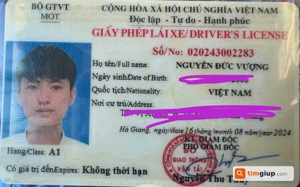 Mất ví và giấy tờ Nguyễn Đức Vượng tại Nguyễn Trãi–Xã Đàn