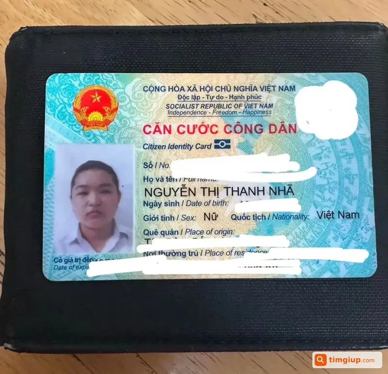 Tìm Bóp Tiền Đen Có CCCD Tên Nguyễn Thị Thanh Nhã