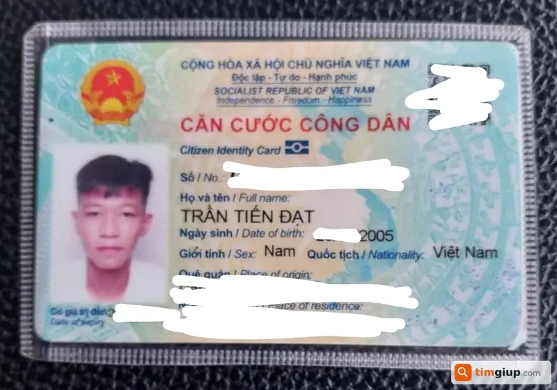 Tìm ví đánh rơi tên Trần Tiến Đạt tại TP. Hồ Chí Minh