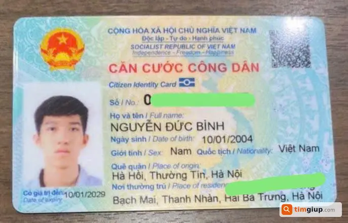Tìm ví Tomy xanh có CCCD tên Bình rơi Nguyễn Công Trứ