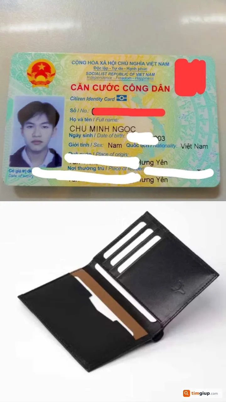 Tìm ví và giấy tờ tùy thân của Chu Minh Ngọc tại Quận Hoàng Mai, Hà Nội