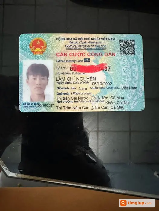 Nhặt Được CCCD Gần Ngã Ba Phước Thiền, Nhận Lại Tại Tiệm Sơn Xe Trường