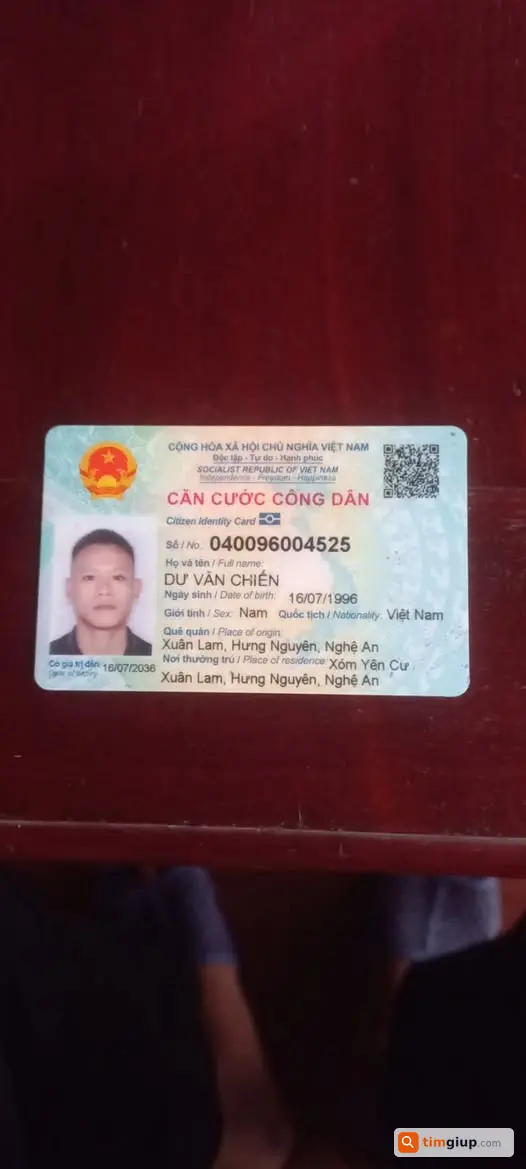 Tìm Ví Đen Cùng CCCD Và Giấy Tờ Xe Rơi Tại Hóa An