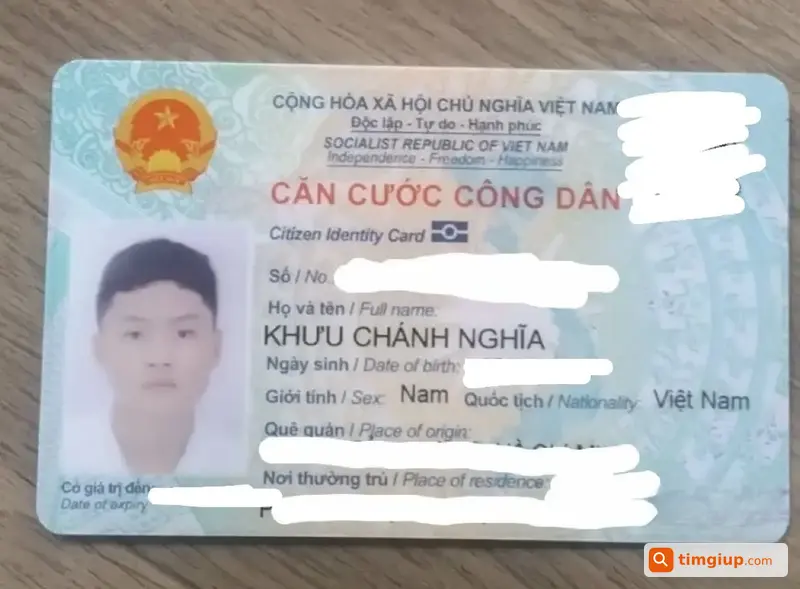 Tìm Ví Giấy Tờ Tên Khưu Chánh Nghĩa Màu Đen Tại TP.HCM
