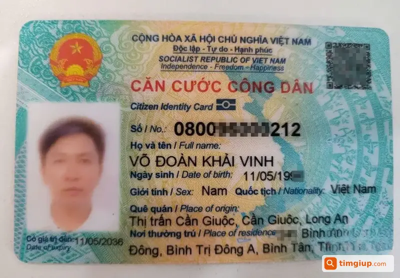 Tìm Ví Có CCCD Tên Võ Đoàn Khải Vinh Rơi Tại TP.HCM