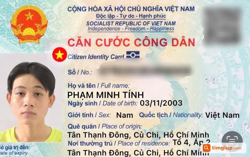 Mất Bóp Đen Gồm Căn Cước Và Thẻ Ngân Hàng Ở TP.HCM