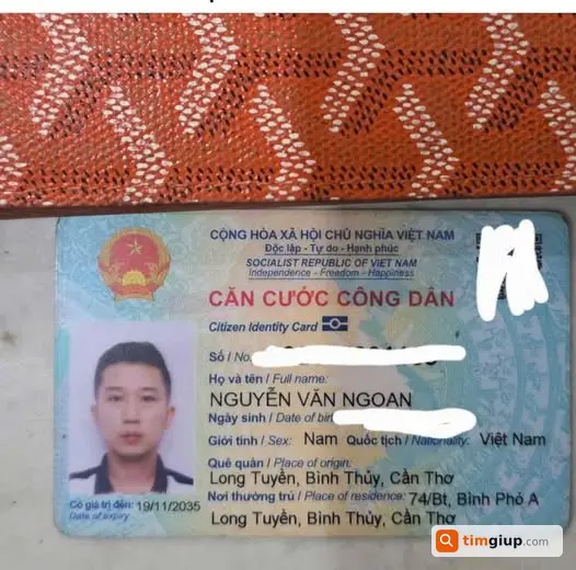 Tìm CCCD Và Giấy Đăng Ký Xe Đánh Rơi Tại Cần Thơ