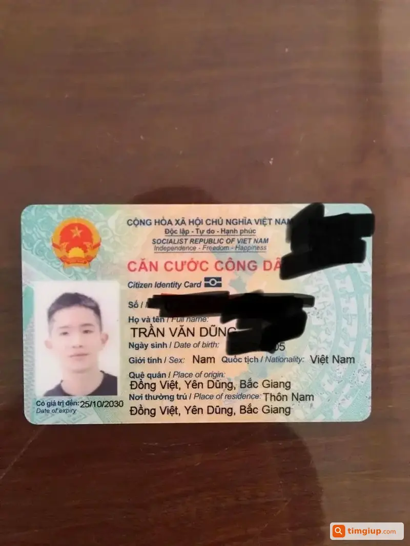 Tìm Ví Có CCCD Tên Trần Văn Dũng Từ Sconect Đến Yên Dũng