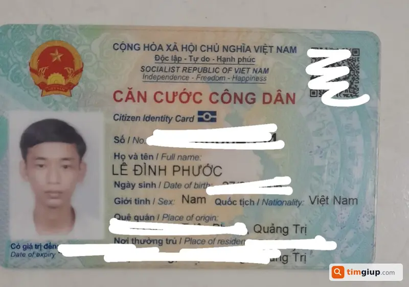 Tìm Ví Đen Có CCCD Rơi Trên Đường Hùng Vương, Huế