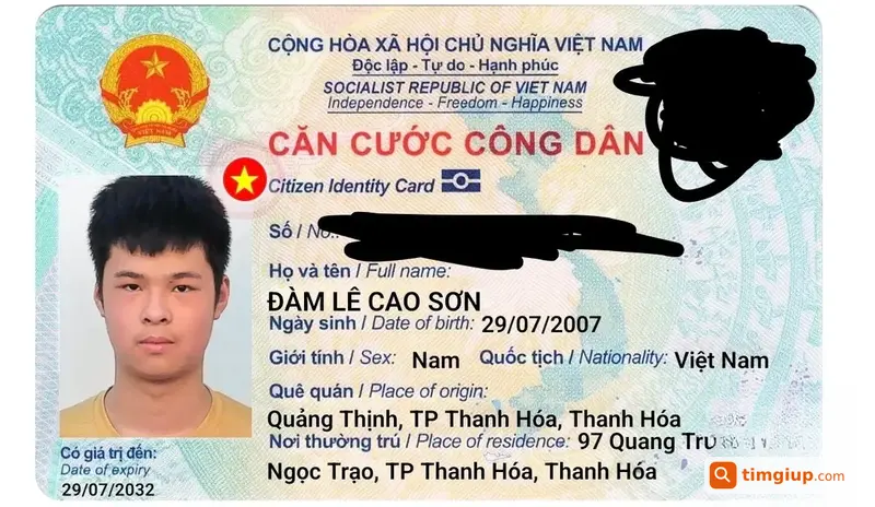 Tìm Ví Có CCCD Tên Đàm Lê Cao Sơn Rơi Tại Vincom Thanh Hóa