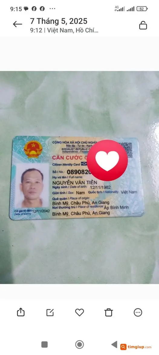 Đánh Rơi Ví Có CCCD, Bằng Lái Tại Kiên Giang Cũ