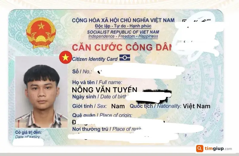 Tìm giấy tờ tùy thân tên Nông Văn Tuyến tại Hà Nội
