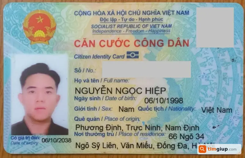 Tìm Ví Thất Lạc Có CCCD Nguyễn Ngọc Hiệp, Liên Hệ Gấp
