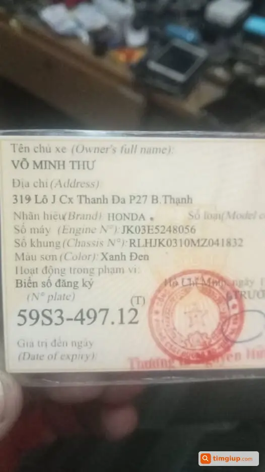 Nhặt Được Cà Vẹt Xe, Liên Hệ 0907096032 Để Nhận Lại