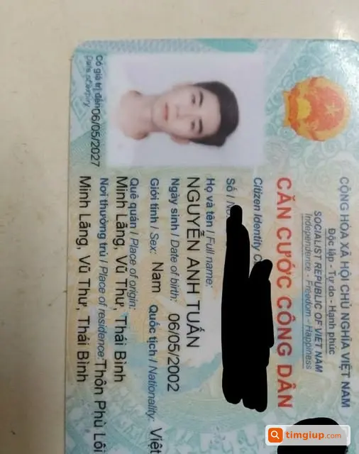 Ví Đen Cùng CCCD Thất Lạc Trên Xe Quang Đạo Hà Giang - Hà Nội