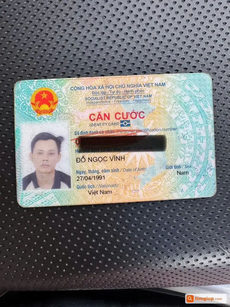 Rơi Ví Kèm CCCD, GPLX Và Giấy Tờ Xe Tại Dĩ An