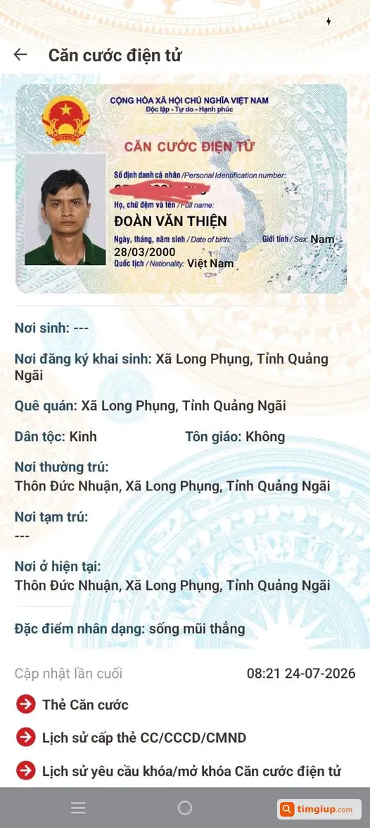 Ví Rơi Trên Đường Thới Hòa Có CCCD Tên Đoàn Văn Thiện