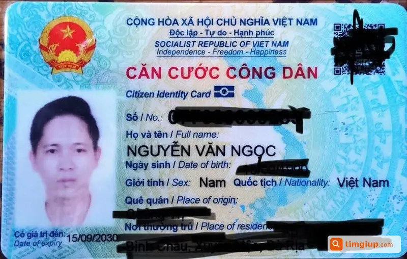 CCCD Và Bằng Lái Xe Hạng C, A1 Rơi Mang Tên Nguyễn Văn Ngọc