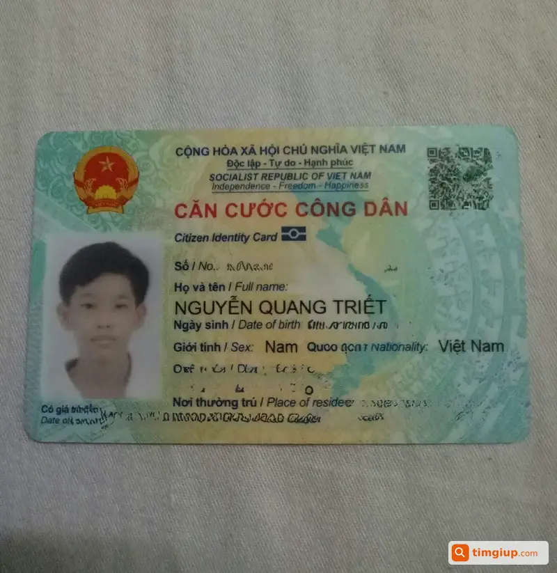 Rơi Ví Có Giấy Tờ Tên Nguyễn Quang Triết Từ Cồn Khương