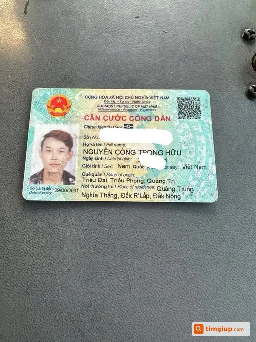 Rơi Bóp Đen Kèm CCCD, GPLX Tại KCN Tân Đông Hiệp B