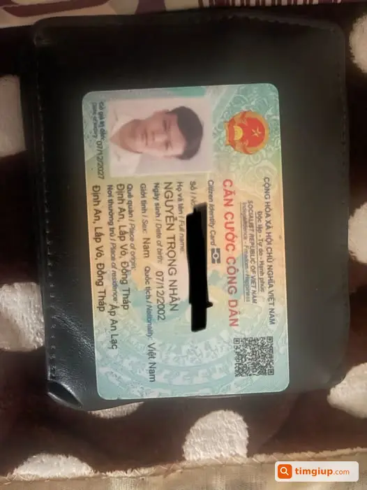 Ví Rơi Tại Long Xuyên, An Giang Kèm CCCD Tên Nguyễn Trọng Nhân