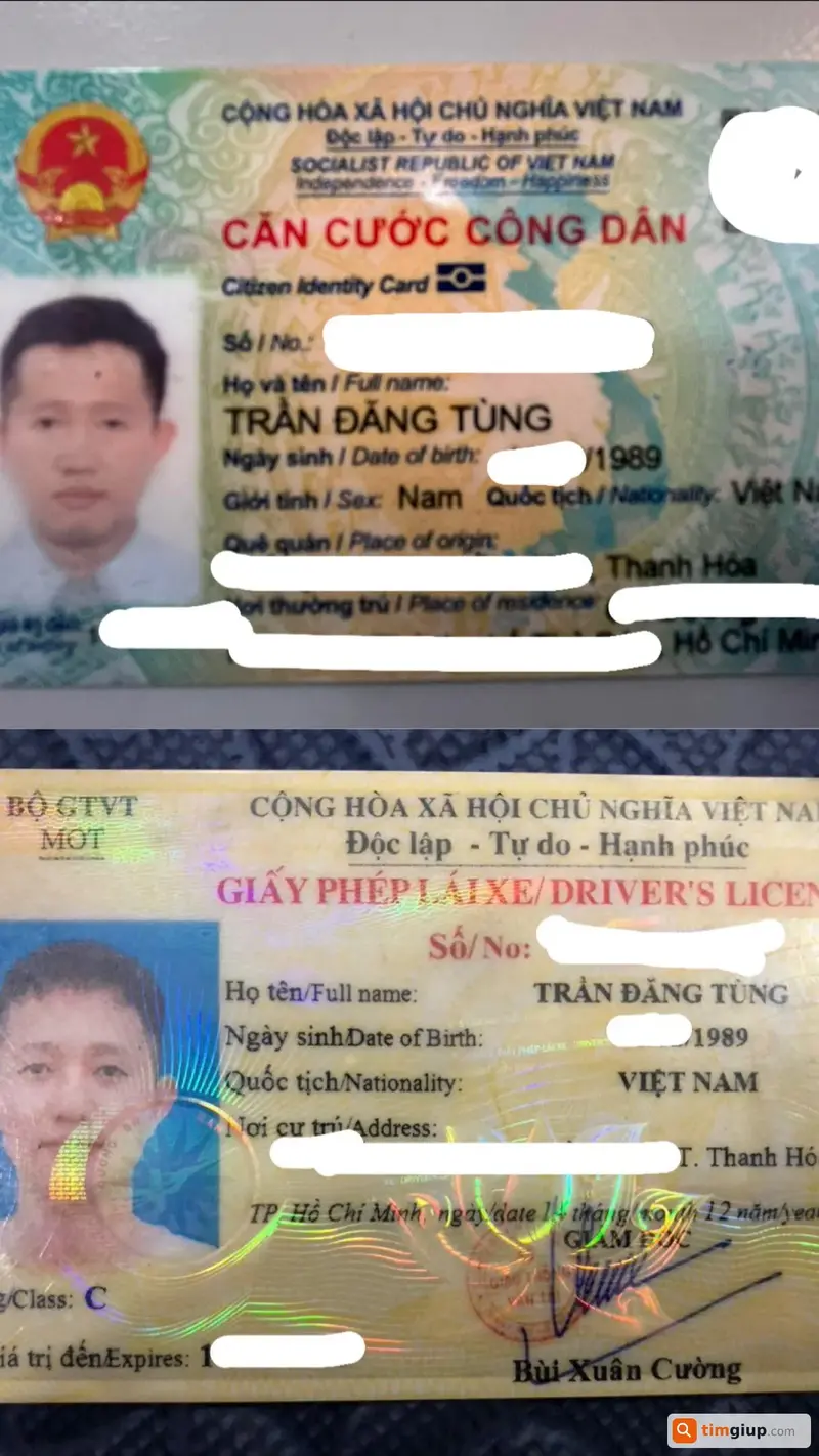 Tìm ví chứa giấy tờ tùy thân của anh Trần Đăng Tùng tại Quận 2, TP.HCM