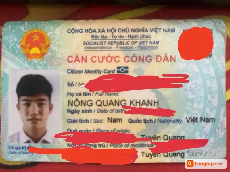 Tìm Ví Giấy Tờ Tên Nông Quang Khanh Tại Nam Từ Liêm