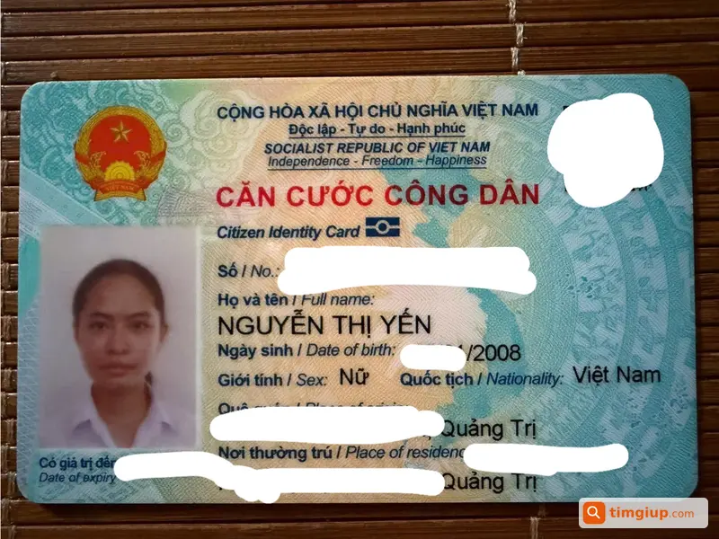 CCCD Nguyễn Thị Yến Rơi Tại Đà Nẵng, Quảng Trị