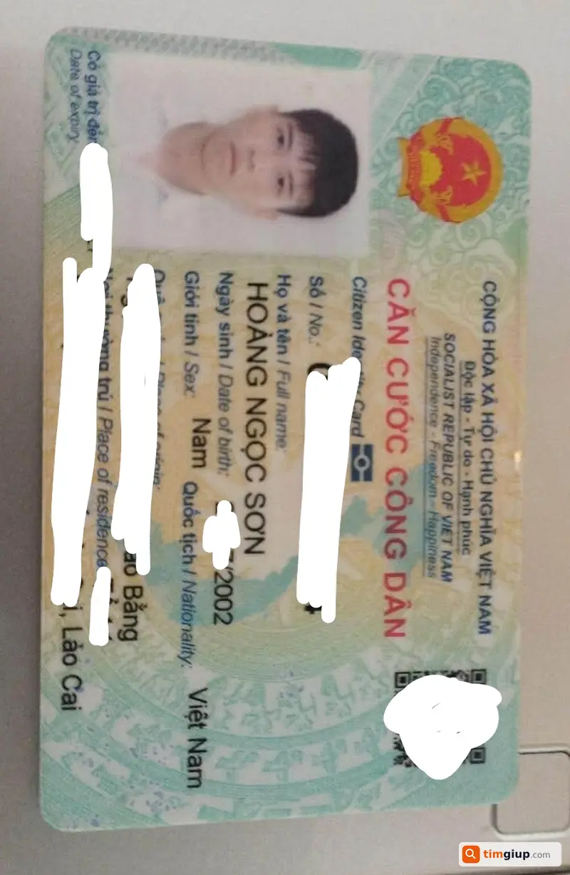 Tìm ví và giấy tờ tên Hoàng Ngọc Sơn tại Hà Nội