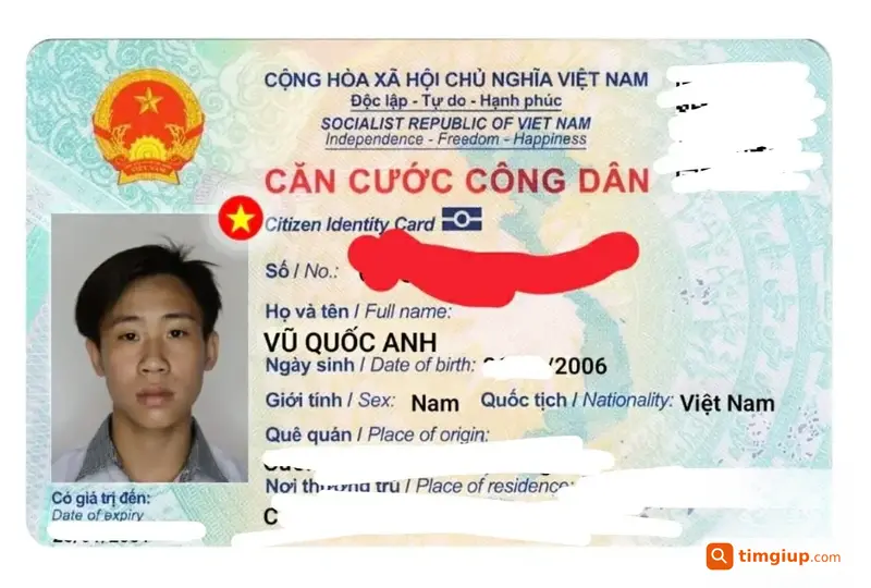 Rơi CCCD Tên Vũ Quốc Anh 2006 Tại Vincom, Thạch Thất