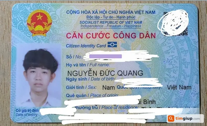 Tìm ví tiền chứa CCCD Nguyễn Đức Quang tại Tân Bình