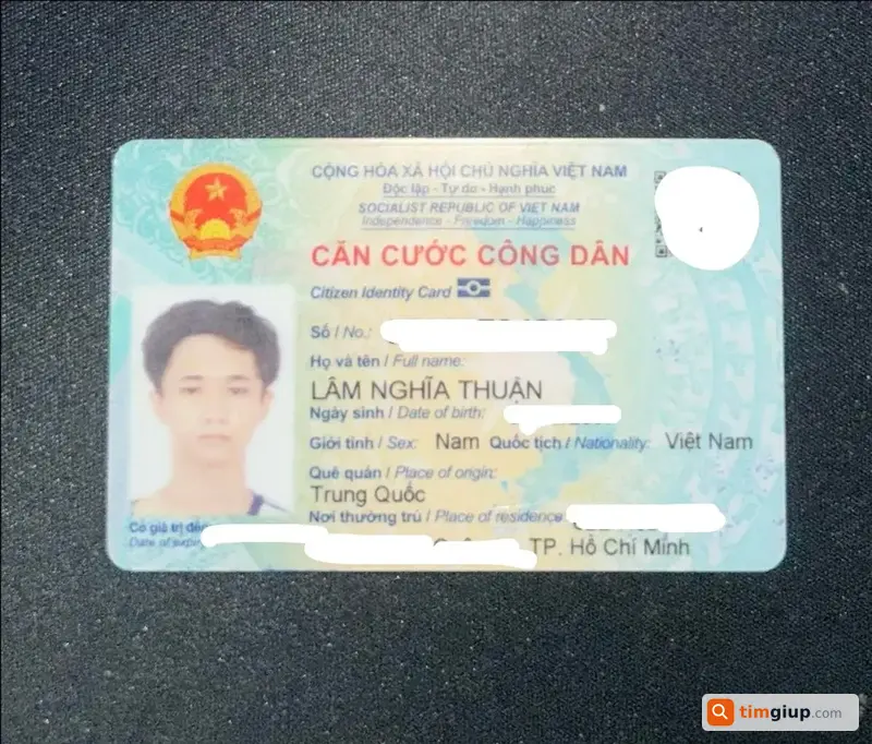 Tìm Ví Giấy Tờ Mang Tên Lâm Nghĩa Thuận Rơi Ở Quang Trung, TP.HCM