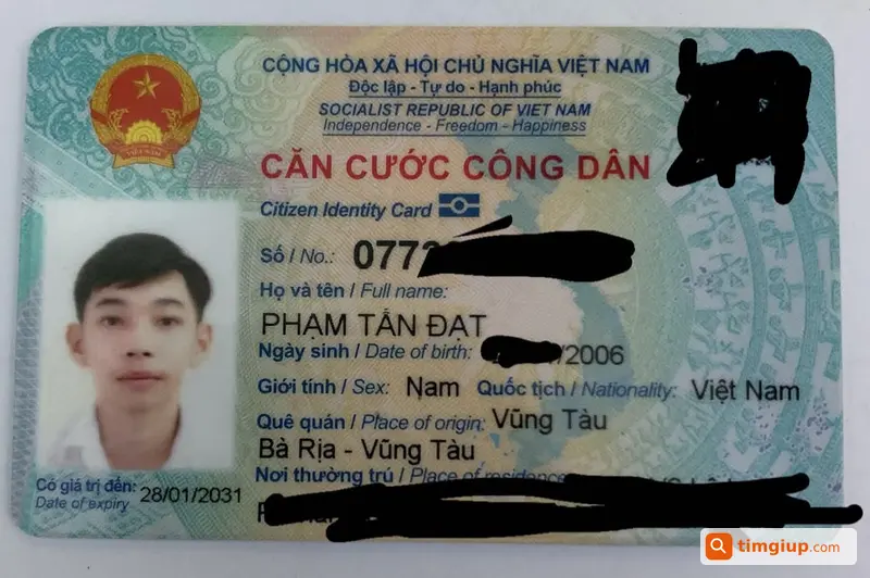 Rơi CCCD Tên Phạm Tấn Đạt Tại Đường Lê Văn Thọ, TP.HCM