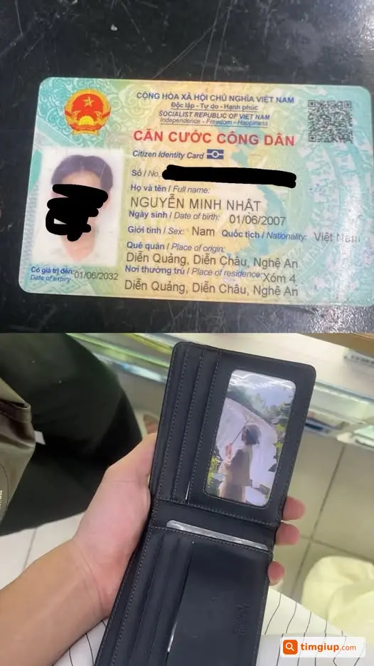 Ví Đen Chứa CCCD Tên Nguyễn Minh Nhật Bị Đánh Rơi