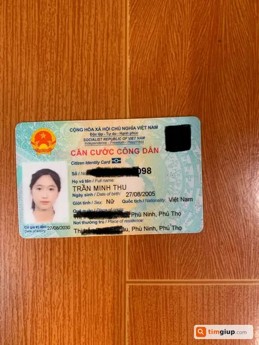 Tìm Giấy Tờ CCCD Thất Lạc Trên Đường Ông Ích Khiêm Đống Đa