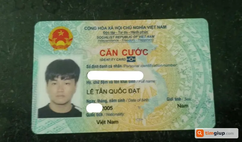 Tìm ví kèm giấy tờ tên Lê Tấn Quốc Đạt tại TP Huế