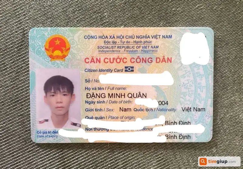 Tìm ví giấy tờ của Đặng Minh Quân tại TP. Thủ Đức
