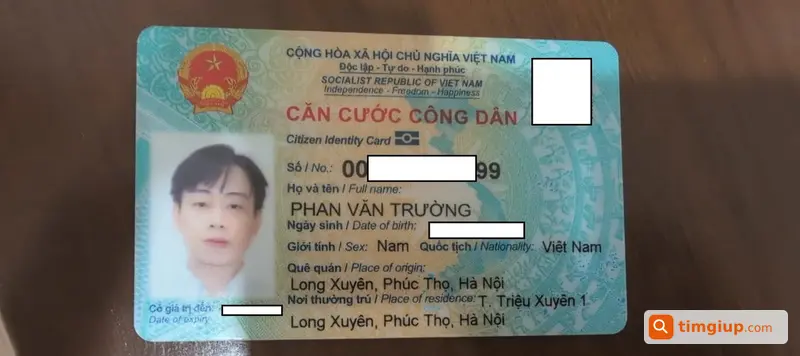 Tìm Ví Nâu Có CCCD Tên Phan Văn Trường Tại Thanh Trì
