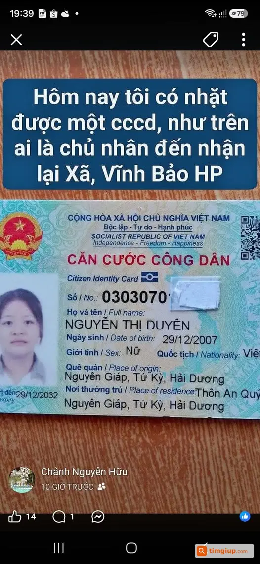 Nhặt Được CCCD, Ai Đánh Mất Liên Hệ Tại Hà Nội