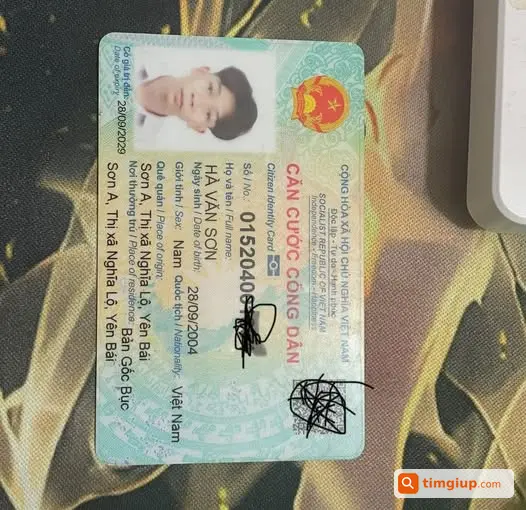 Ví Có CCCD Tên Hà Văn Sơn Thất Lạc Tại Nghĩa Lộ, Phú Thọ