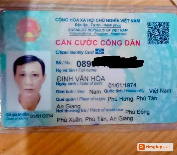 Ví Đen Chứa CCCD Thất Lạc Trên Đường Gia Kiệm - Đông Hòa