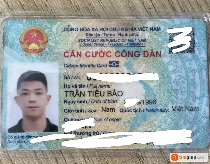 Tìm ví đánh rơi tên Trần Tiểu Bảo tại TP. Hồ Chí Minh