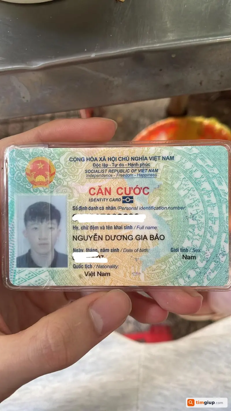 Tìm Ví Màu Đen Có Giấy Tờ Nguyễn Dương Gia Bảo Ở Gò Vấp