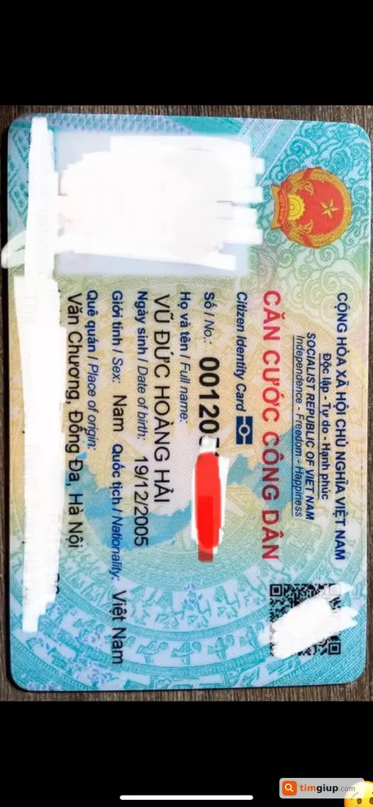 Tìm Giấy Tờ Tùy Thân (CCCD) Rơi Từ Mipec Kiến Hưng Đến Xa La