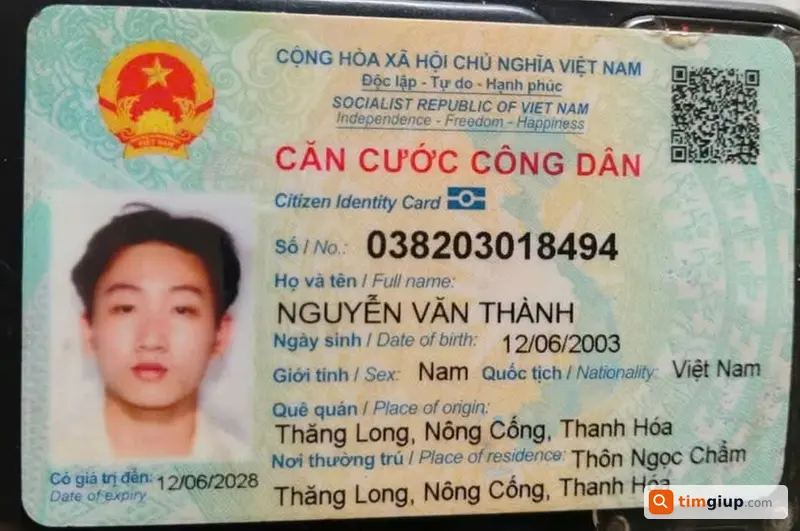 Tìm Giấy Tờ Tùy Thân (CCCD) Thất Lạc Cho Bạn Tại Khu Vực Không Rõ