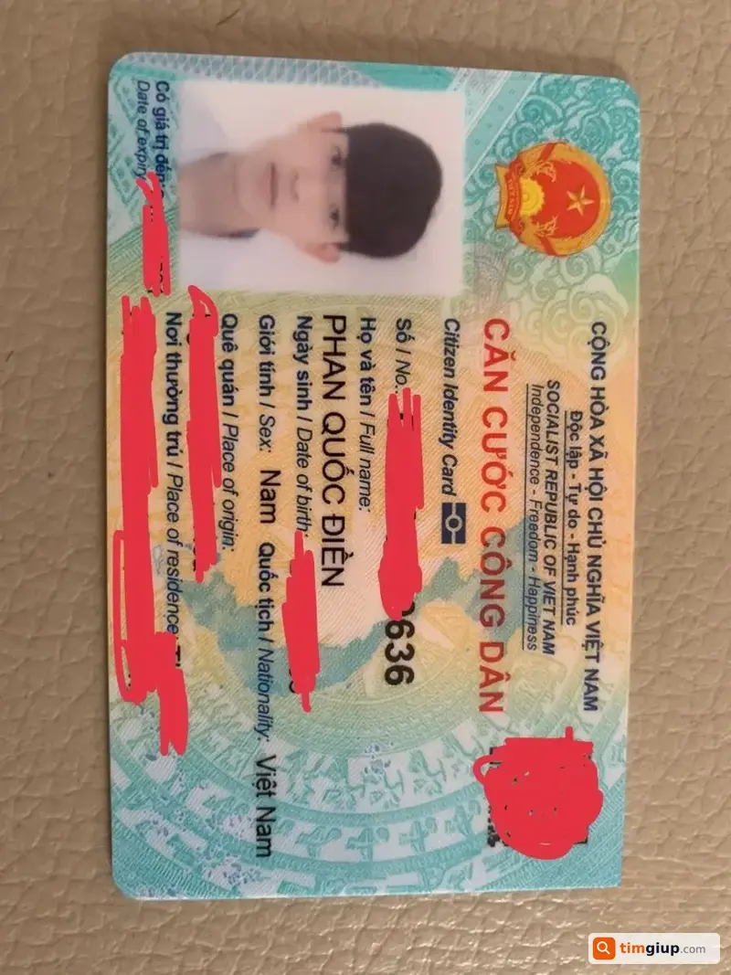Tìm Ví Màu Nâu Cùng CCCD Phan Quốc Điền Tại Nguyễn Hữu Thọ
