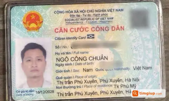 Ví Giấy Tờ Mang Tên Ngô Công Chuẩn Đánh Rơi Tại Phú Xuyên