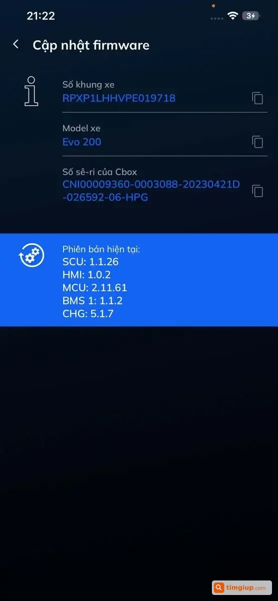 Tìm Giấy Tờ Xe Điện Vinfast Evo200 Số Khung Rpxp1lhhvpe019718